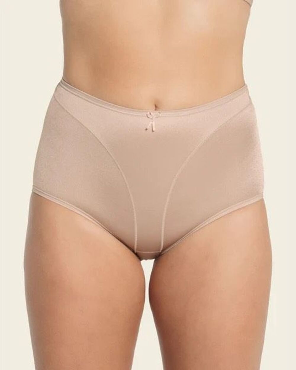 Leonisa High-Cut Feminine Shaper Brief Panty Shapewear Beige Medium